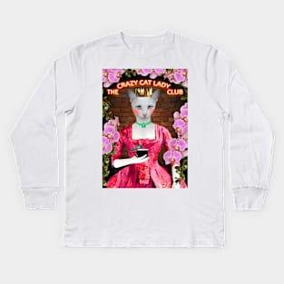 The crazy cat lady club Kids Long Sleeve T-Shirt